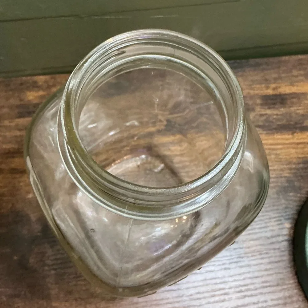 Vintage Atlas Strong Shoulder Mason Jar 9.5” Hazel Atlas No Lid